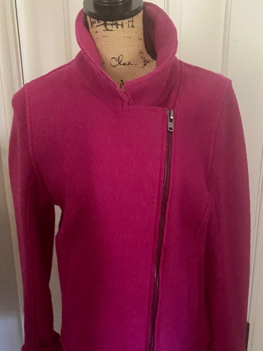 Tahari Pink Moto Jacket. Women's Fitted Career Coat. S M